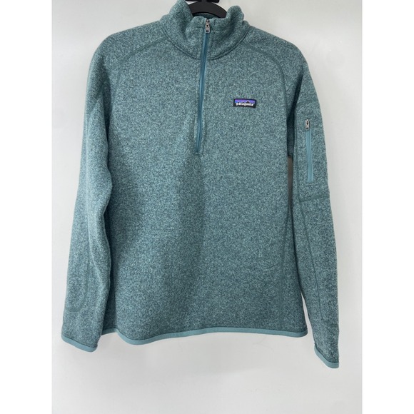 Patagonia Sweaters - Patagonia Better Sweater Womens Large Green 1/4 Zip Fleece Pullover Hiking 25617